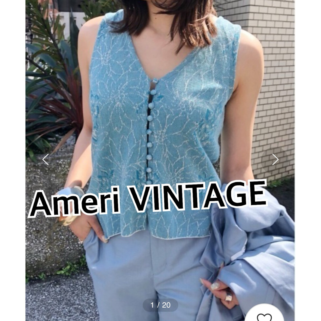 AMERI VINTAGEアメリヴィンテージ　前後2wayノースリニットトップス