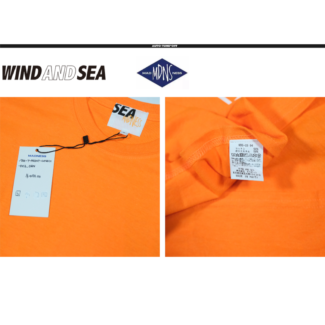 WIND AND SEA MADNESS 19SSコラボ Tシャツ オレンジ S 6