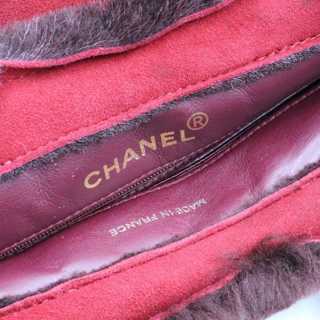 CHANEL★シャネル ムートン ロゴ ハンドバッグ