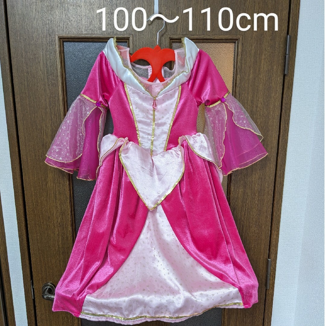 Disney(ディズニー)のオーロラ姫　ドレス　ディズニー　100　110 キッズ/ベビー/マタニティのキッズ服女の子用(90cm~)(ドレス/フォーマル)の商品写真