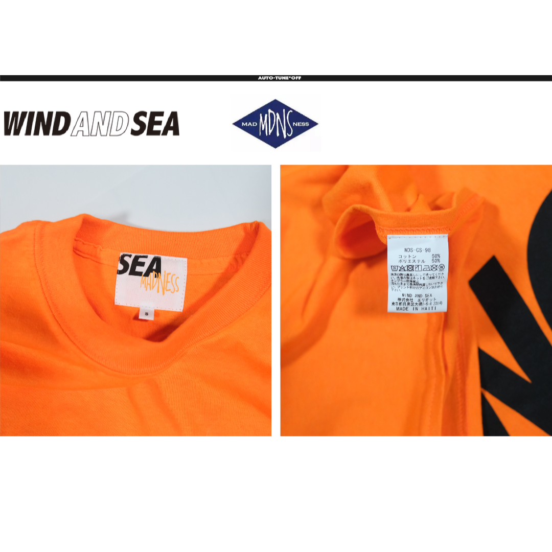 WIND AND SEA MADNESS 19SSコラボ Tシャツ オレンジ S