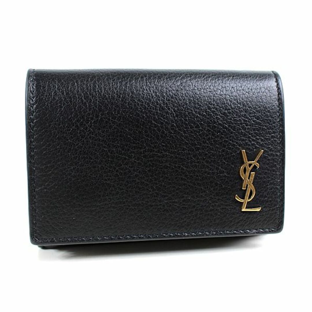 Yves Saint Laurent - サンローラン ミニ財布 三つ折り財布 ブラック