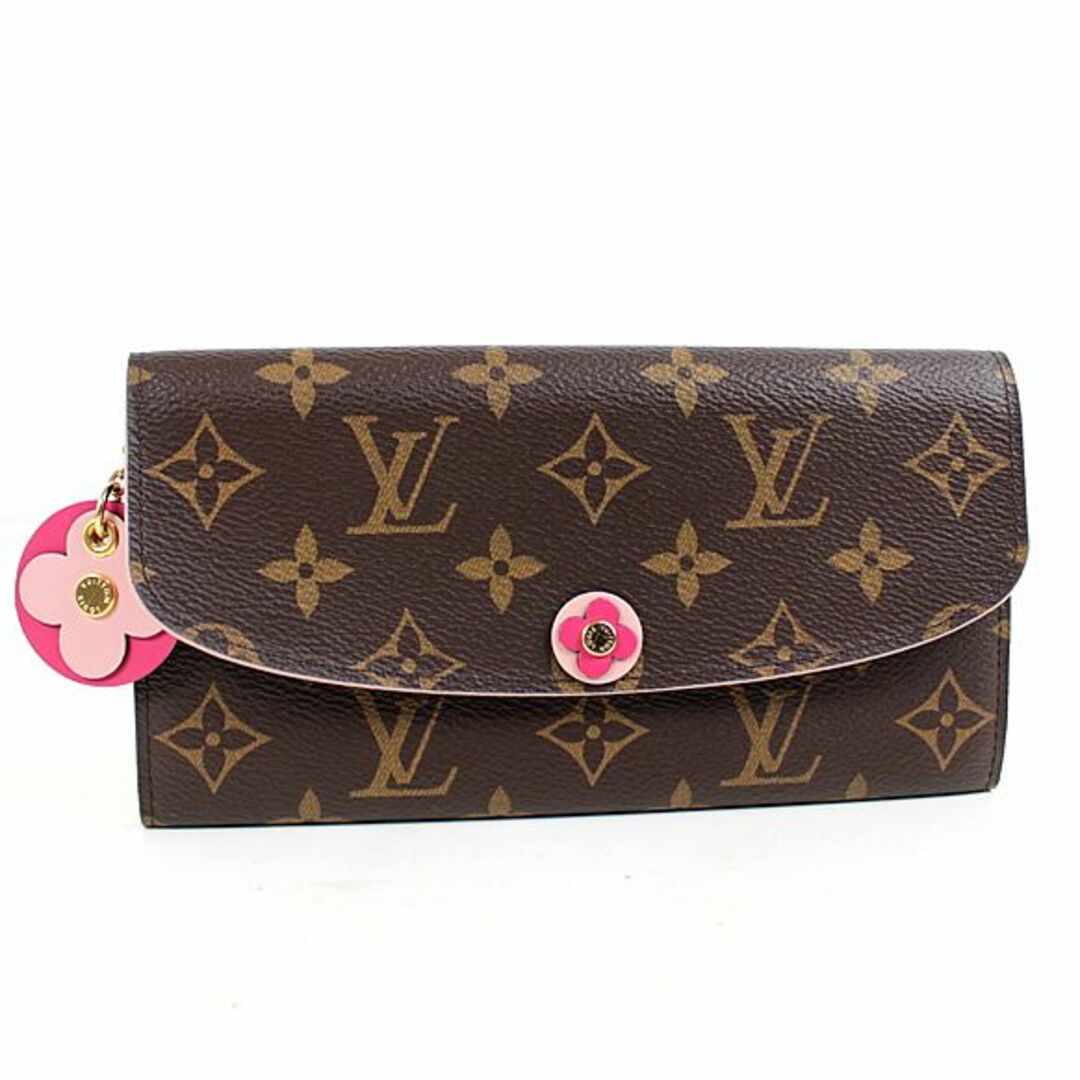 LOUIS VUITTON(ルイヴィトン)のルイヴィトン 長財布 ポルトフォイユ・エミリー M68313 モノグラム 新品同様　フラワー　美品　r184　【中古】 レディースのファッション小物(財布)の商品写真