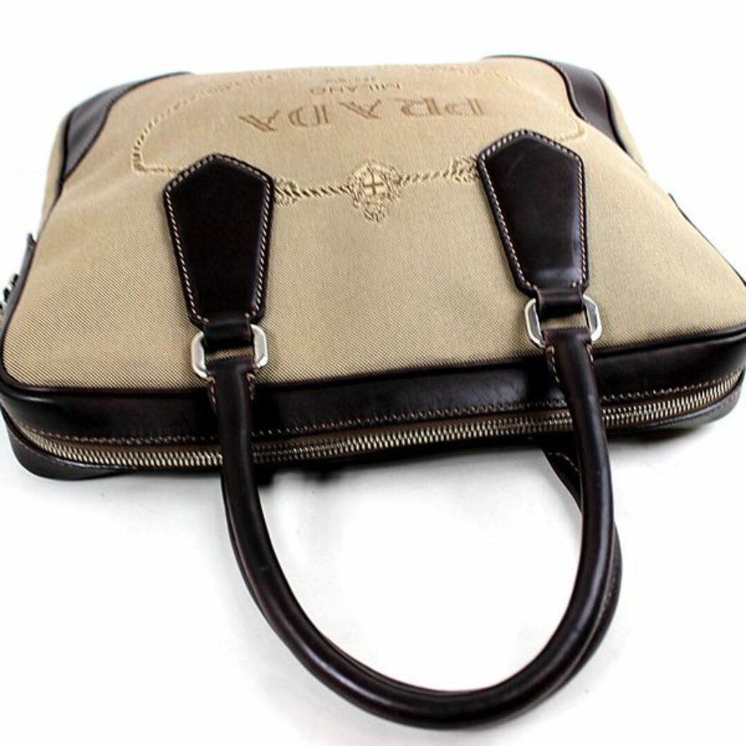 プラダ トートバッグ ハンドバッグ ナイロン 茶 ブラウン 美品 PRADA