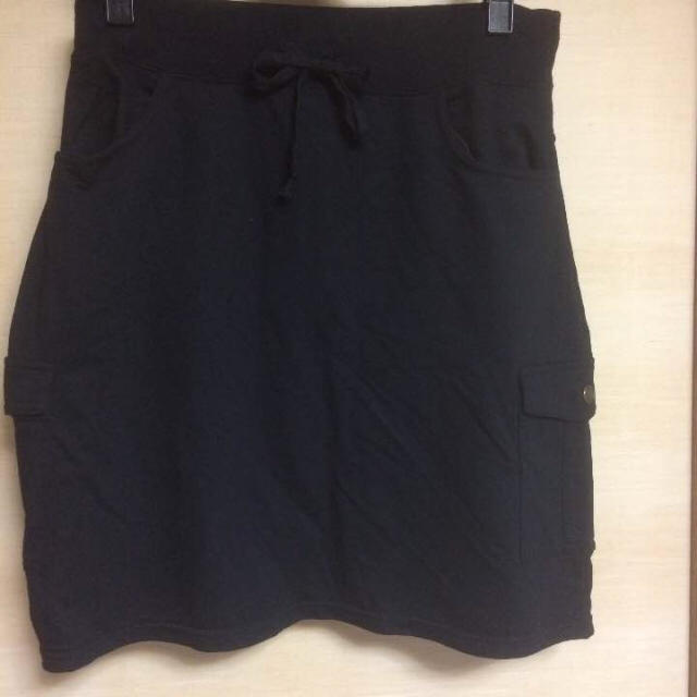 黒 ブラック カーゴスカート LL レディースのスカート(ミニスカート)の商品写真