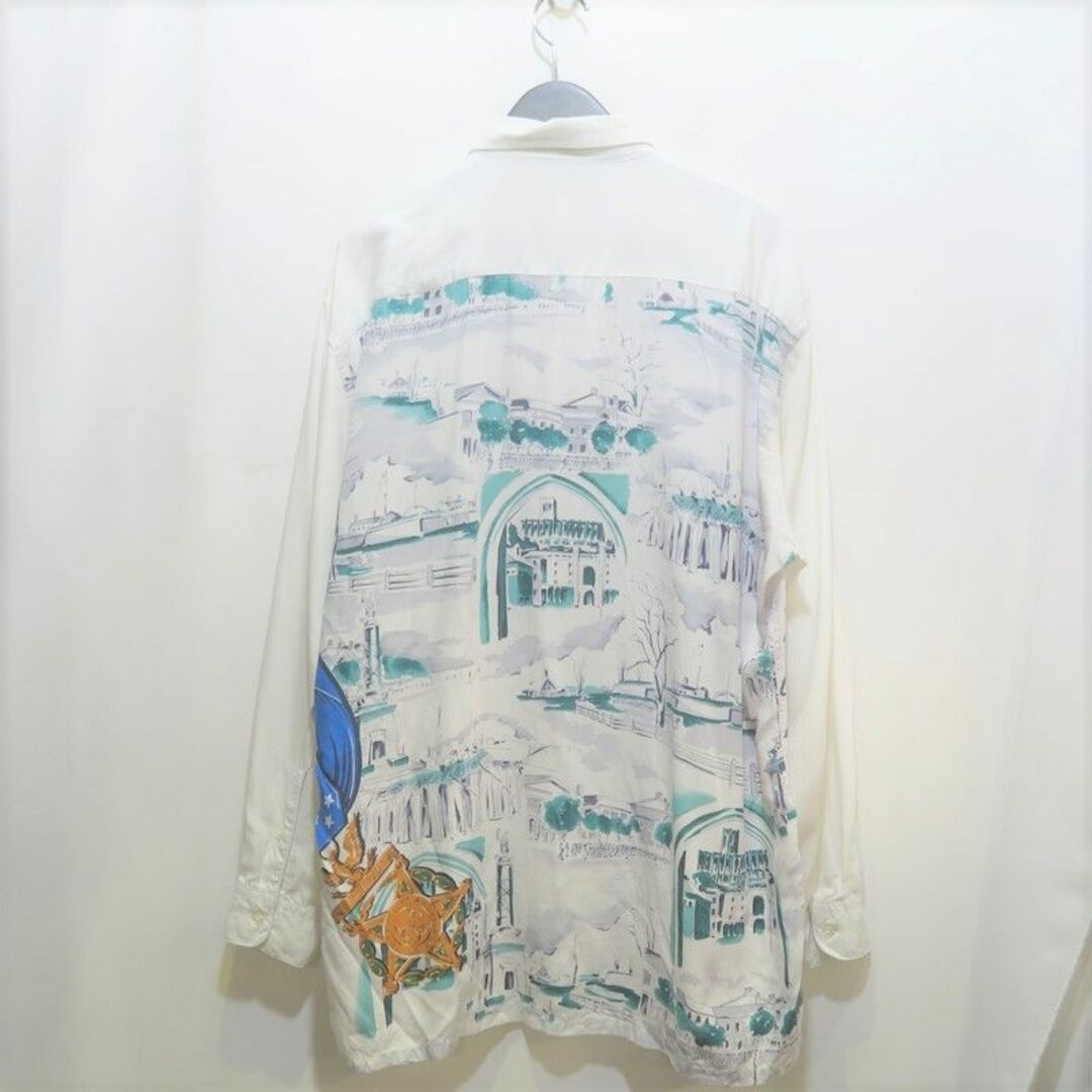 VINTAGE 90s L/S DESIGN RAYON SHIRT