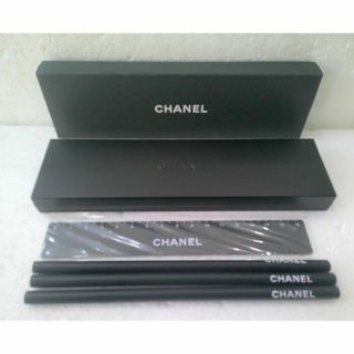 ★未使用 CHANEL シャネル ペンケース 鉛筆×3 定規セット ノベルティ★