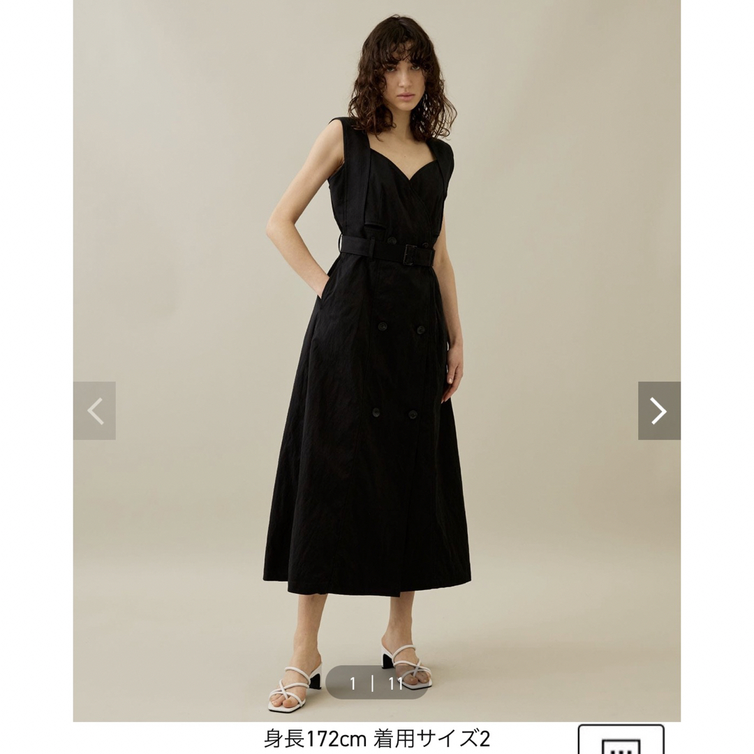 アキラナカ　Jimena assembled panel dress BK