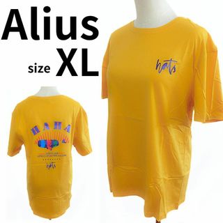 【送料無料】Aliux Tシャツ イエロー XL ユニセックス 男女兼用(Tシャツ/カットソー(半袖/袖なし))