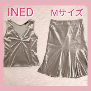 イネド(INED)のINED イネド セットアップ  スカート インナー  サイズ9/M ワンピース(ひざ丈ワンピース)