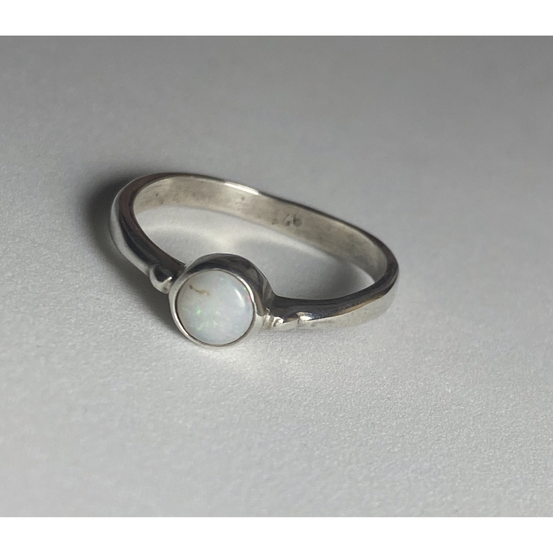 SILVER925オパールシルバー925リング　宝石誕生日ギフト指輪　おpお2 ハンドメイドのアクセサリー(リング)の商品写真