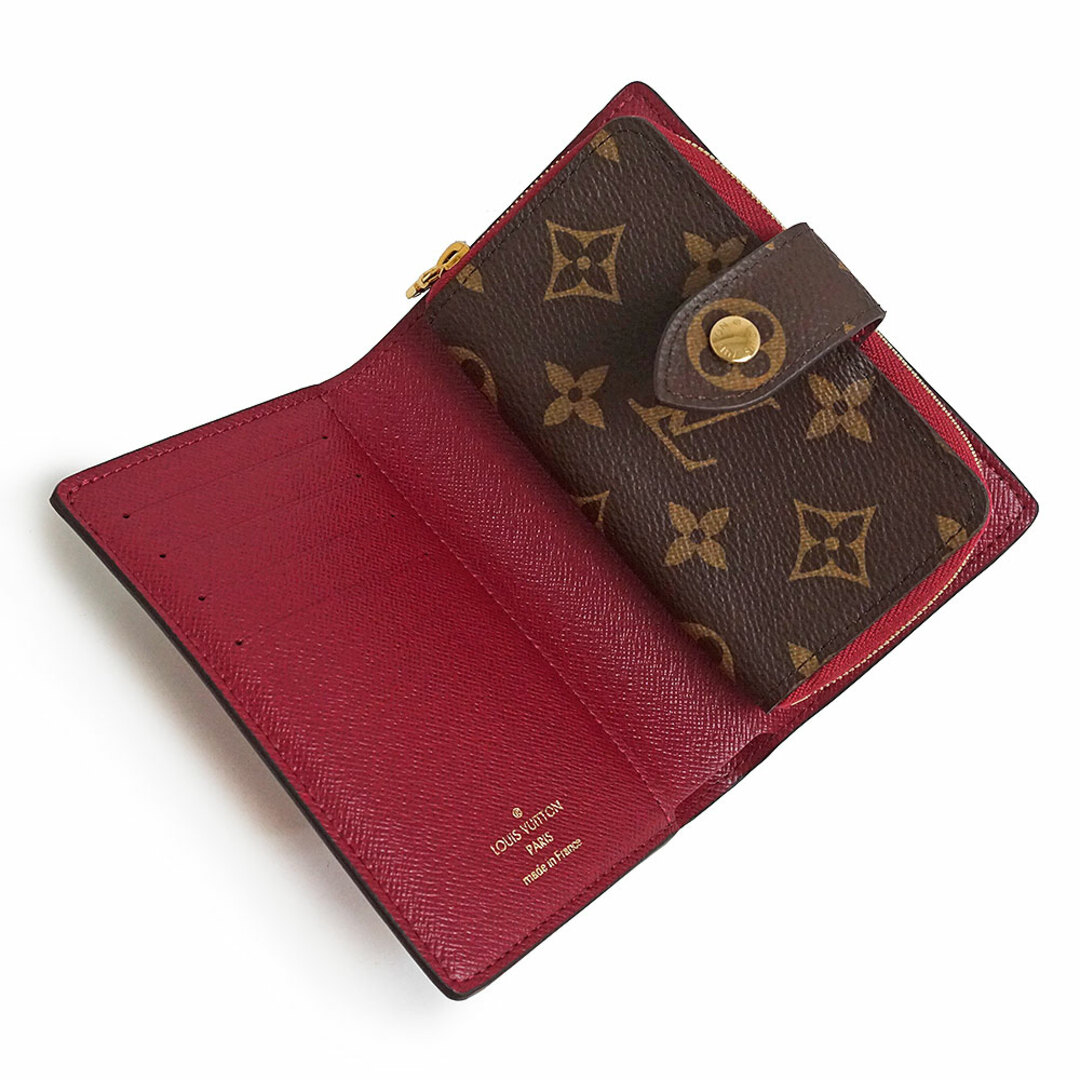 【正規品・美品】LOUIS VUITTON　財布　赤　2つ折り　箱付き　即日配送