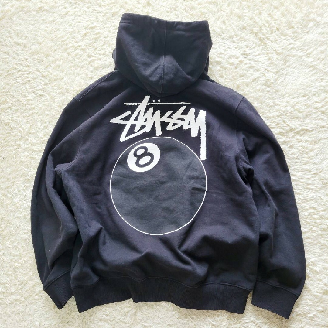 【新品】stussy パーカー 8ボール サイズXL ブラック