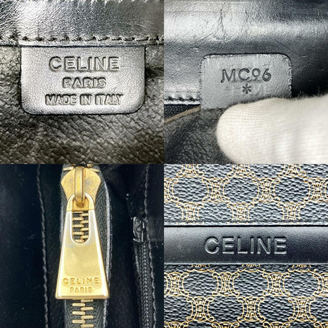 CELINE セリーヌ マカダム トートバッグ ハンドバッグ バッグ ブラウン PVC レディース ファッション MC96 USED