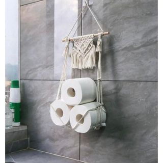 タッセル ハンドメイド トイレットペーパー 収納 トイレ インテリア(トイレ収納)