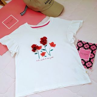 ケイトスペードニューヨーク(kate spade new york)のKate Spade　フリル袖ティシャツ　150cm(Tシャツ/カットソー)