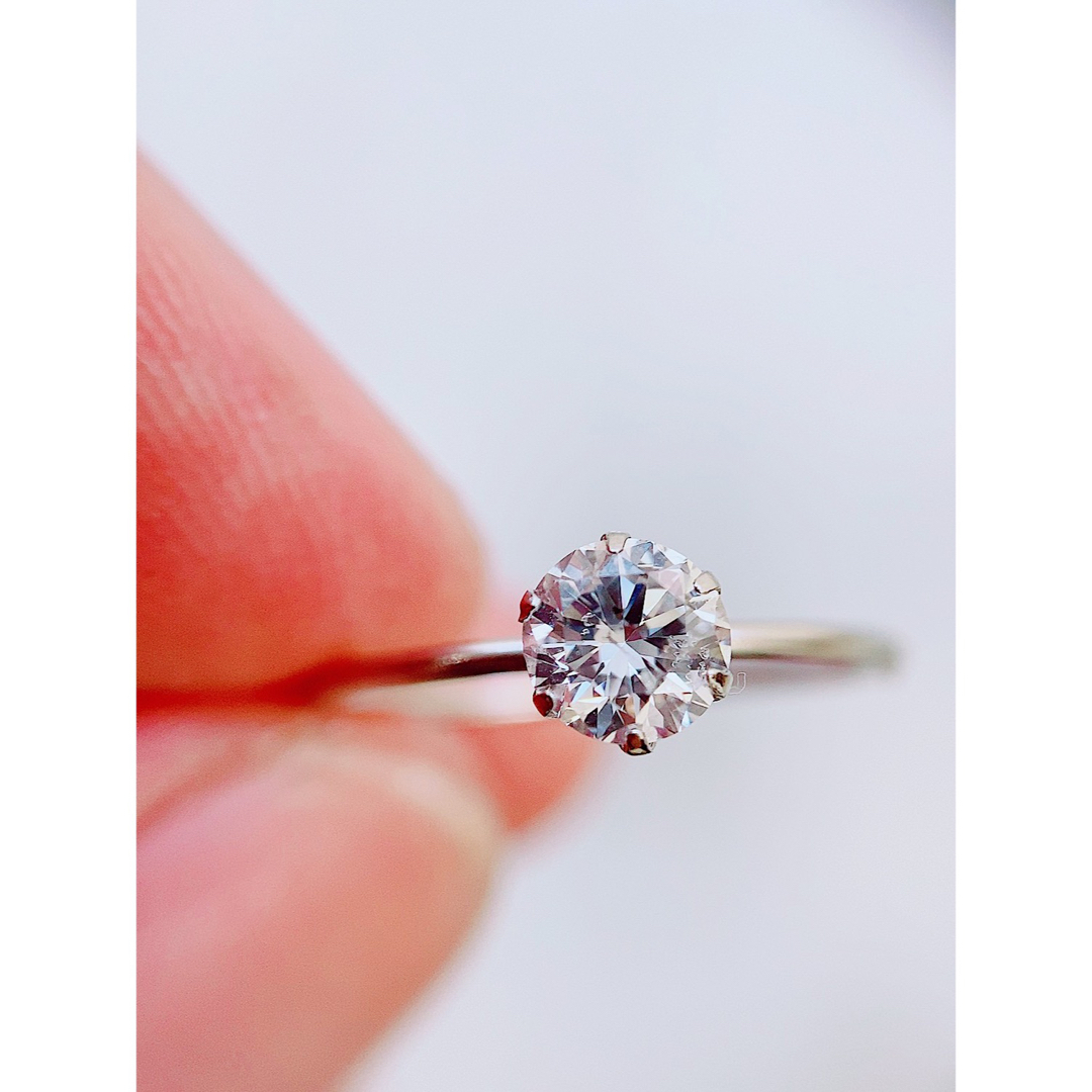 ★0.509ct★✨大粒ダイヤG,SI-2,Goodプラチナリング指輪一粒 レディースのアクセサリー(リング(指輪))の商品写真