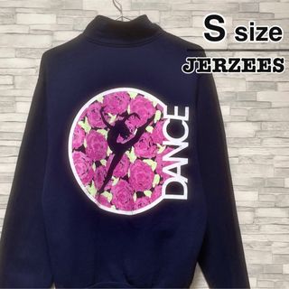 ジャージーズ(JERZEES)のJERZEES　スウェット　S　ハーフジップ　ネイビー　USA古着　DANCE(スウェット)