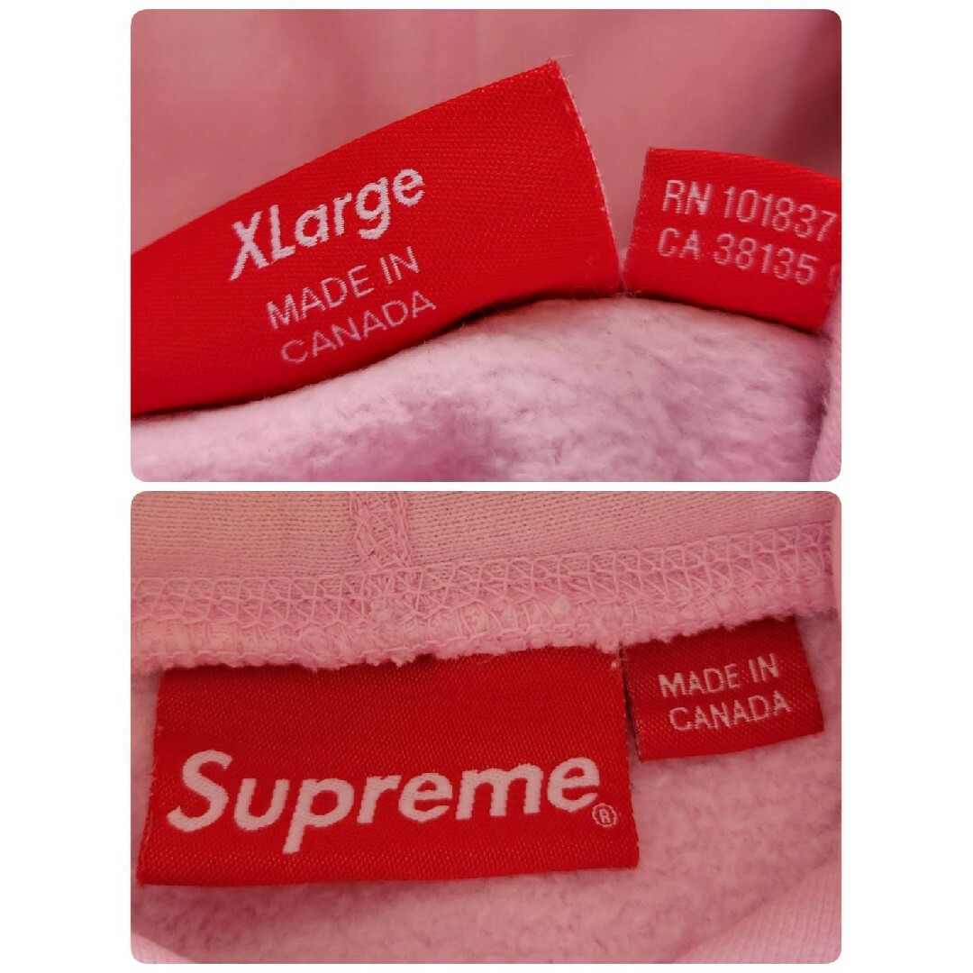 Supreme(シュプリーム)の希少☆美品【XL】シュプリーム　バンダナ　ボックス　ロゴ　パーカー　ピンク メンズのトップス(パーカー)の商品写真