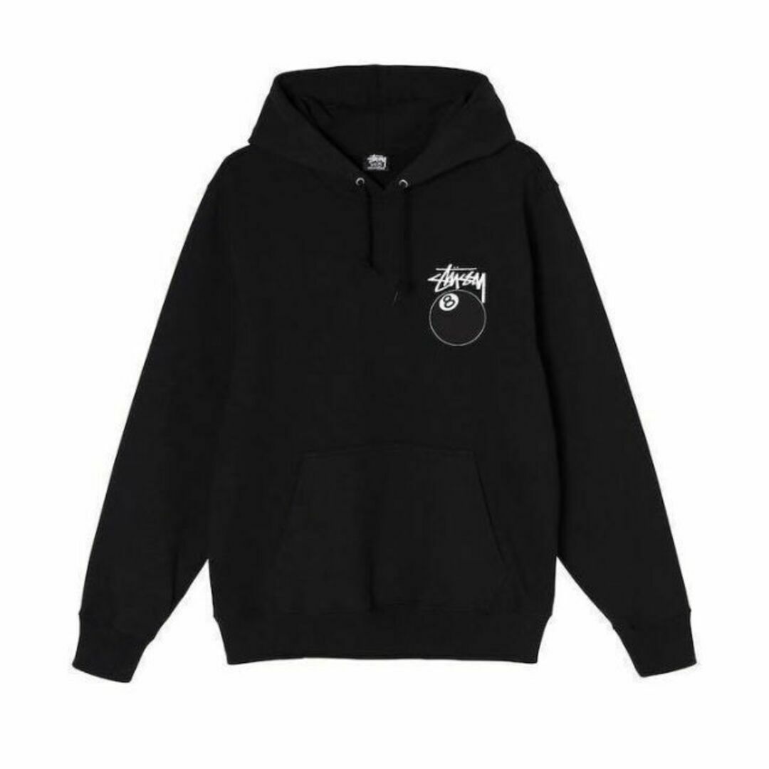 免税物品 【新品】stussy スウェットパーカー サイズM ブラック 8