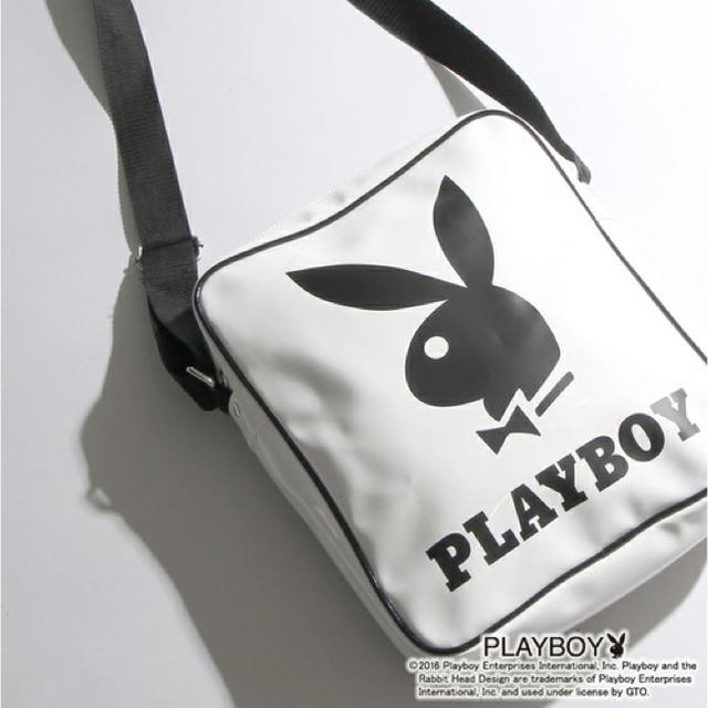 WEGO(ウィゴー)の新品☆WEGO☆ PLAYBOY ショルダーバッグ ホワイト ブラック レディースのバッグ(ショルダーバッグ)の商品写真