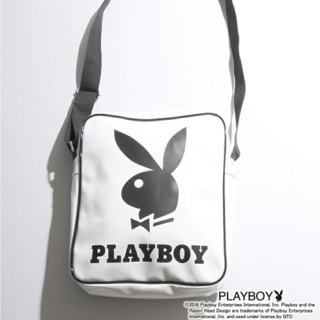 WEGO(ウィゴー)の新品☆WEGO☆ PLAYBOY ショルダーバッグ ホワイト ブラック レディースのバッグ(ショルダーバッグ)の商品写真