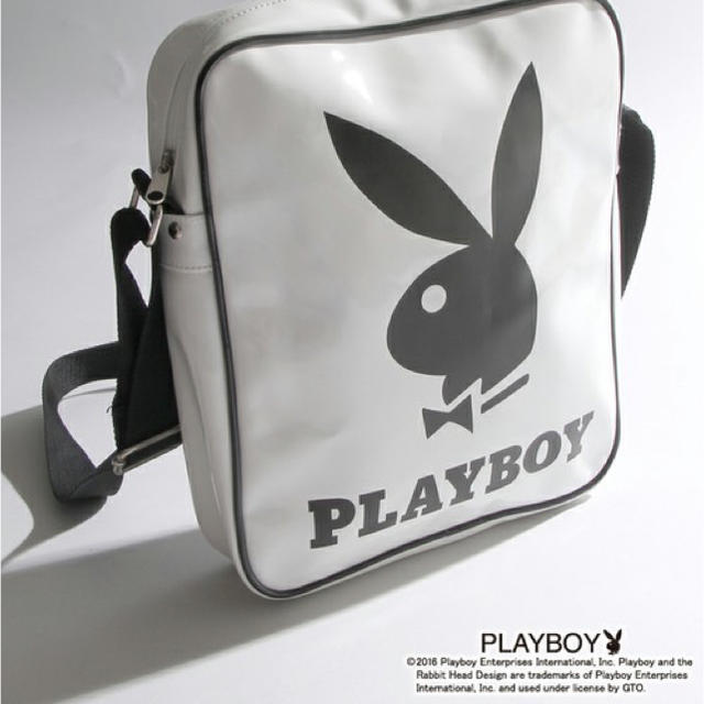 WEGO(ウィゴー)の新品☆WEGO☆ PLAYBOY ショルダーバッグ ホワイト ブラック レディースのバッグ(ショルダーバッグ)の商品写真