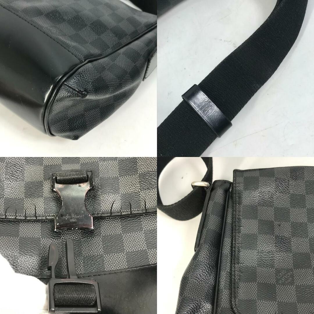 ルイヴィトン LOUIS VUITTON メッセンジャー PM N41457 ダミエグラフィット フラップ 斜め掛け ショルダーバッグ ダミエグラフィットキャンバス ブラック