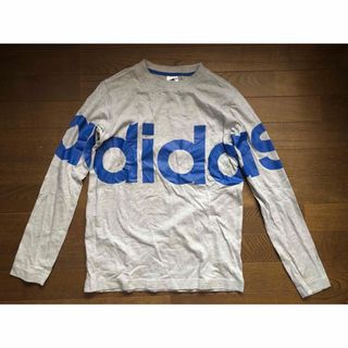 アディダス(adidas)の【送料込】adidas アディダス 男児 長袖シャツ グレー × ブルー 160(Tシャツ/カットソー)