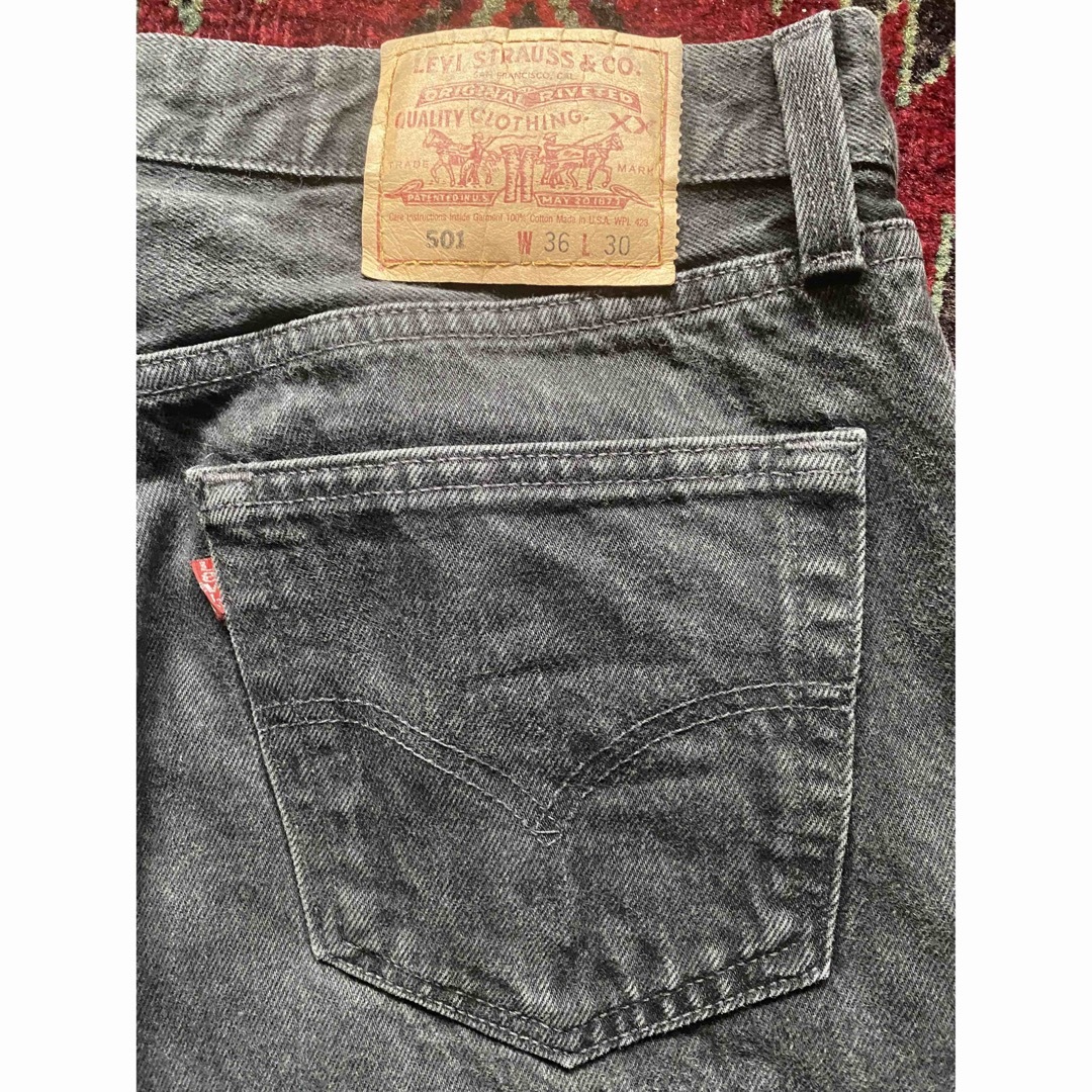 90s Levi's 501 先染め　サルファブラック　36×30