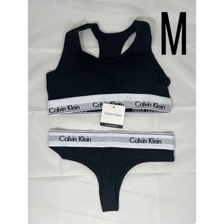 カルバンクライン(Calvin Klein)のCalvin Klein レディース　ブラ&ショーツ セット ブラック Mサイズ(ブラ&ショーツセット)