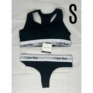 Calvin Klein レディース　ブラ&ショーツ セット ブラック Sサイズ(ブラ&ショーツセット)