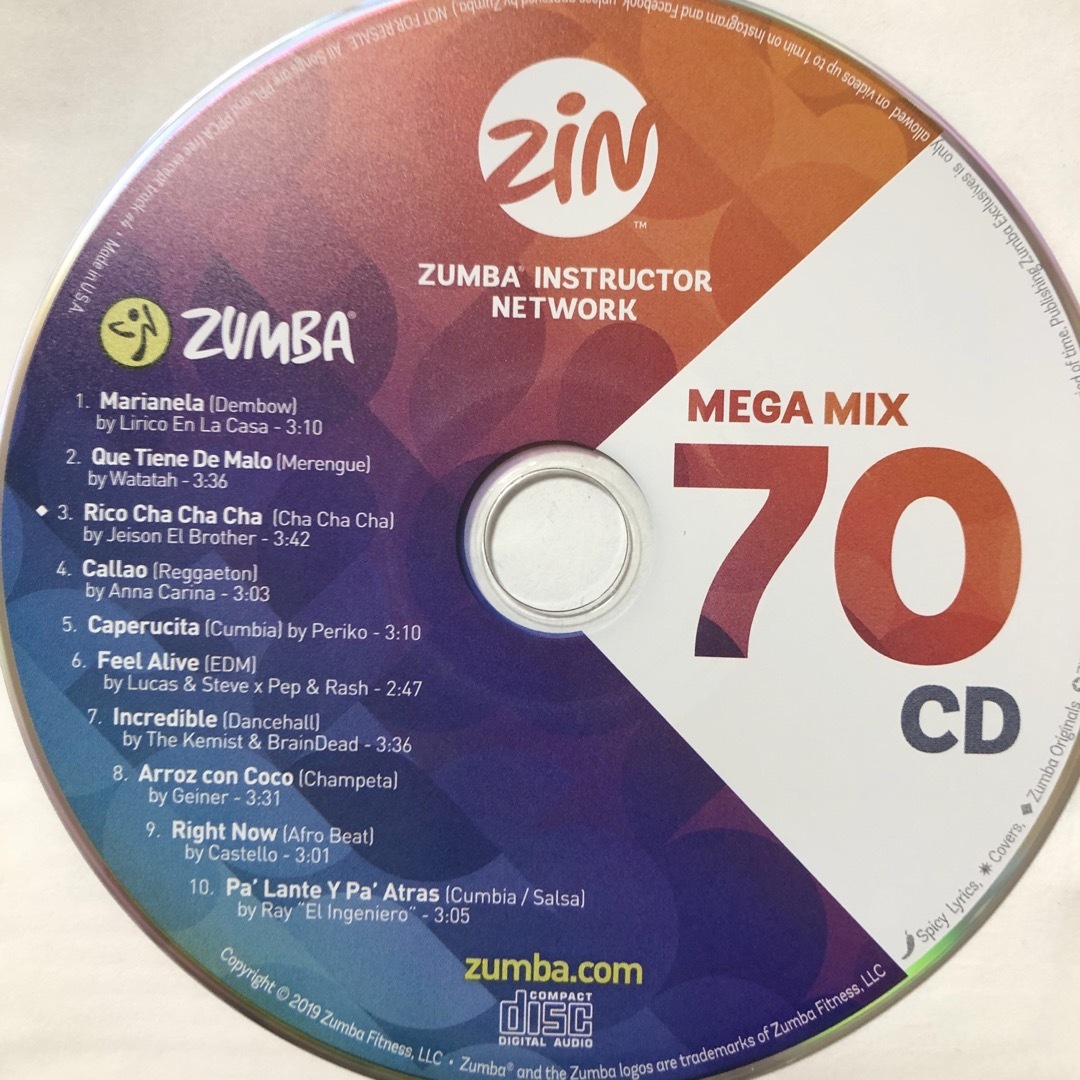 Zumba(ズンバ)のズンバ　MEGAMIX70  CD エンタメ/ホビーのCD(クラブ/ダンス)の商品写真