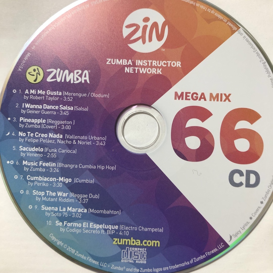 Zumba(ズンバ)のズンバ　MEGAMIX66  CD エンタメ/ホビーのCD(クラブ/ダンス)の商品写真