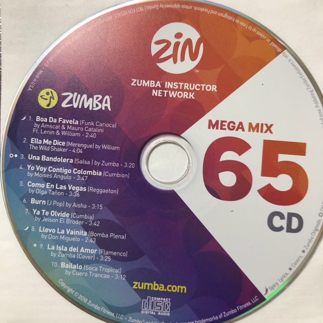 Zumba(ズンバ)のズンバ　MEGAMIX65  CD エンタメ/ホビーのCD(クラブ/ダンス)の商品写真