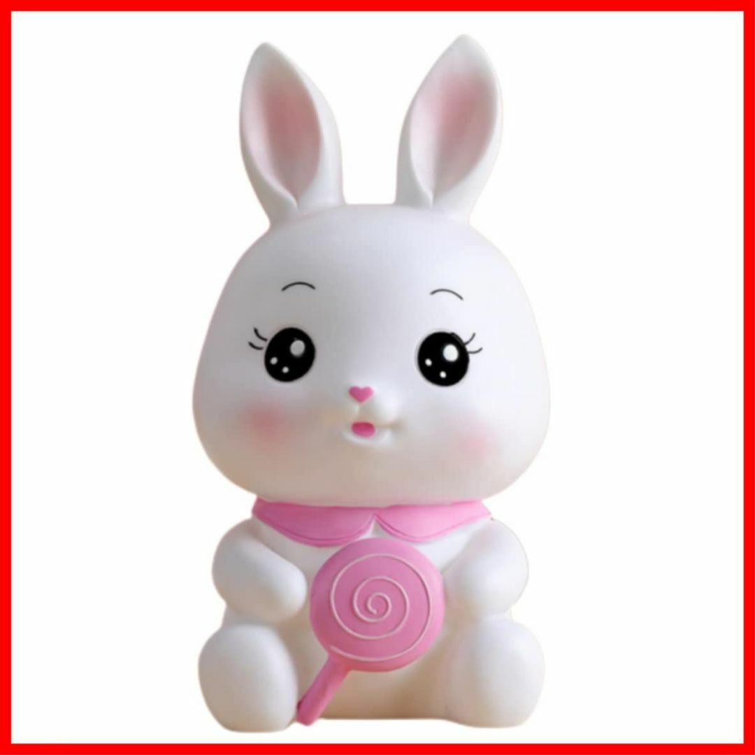 【色:ロリポップラビット】貯金箱、かわいいウサギの形をした貯金箱コインバンク、賽
