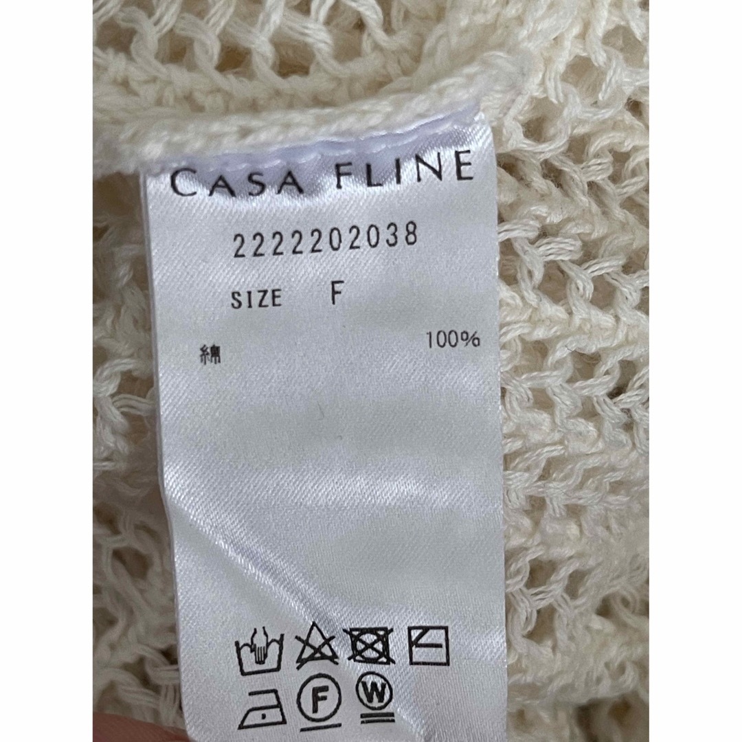 CASA FLINE(カーサフライン)のCASAFLINE キーネックルーズニット サマーニット メッシュ レディースのトップス(ニット/セーター)の商品写真