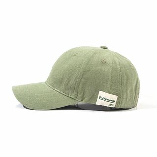 レディース　キャップ 帽子　54-58くすみグリーン　シンプル(キャップ)