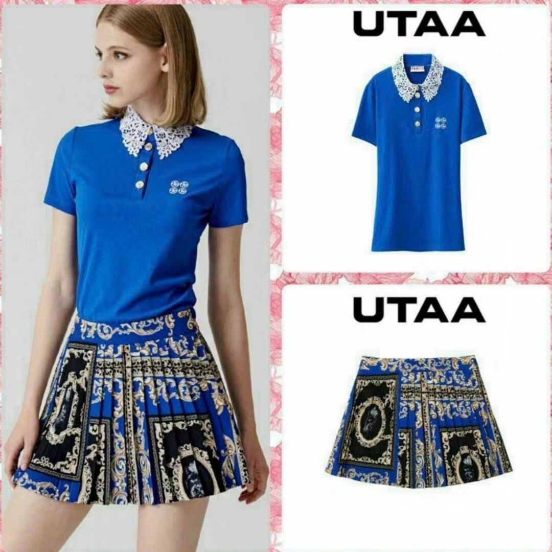 UTAA ゴルフウェア レディースポロシャツとスカート2点セット ユタ