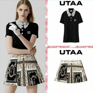 UTAA ユタ ゴルフウェア レディースポロシャツ スカート2点セット
