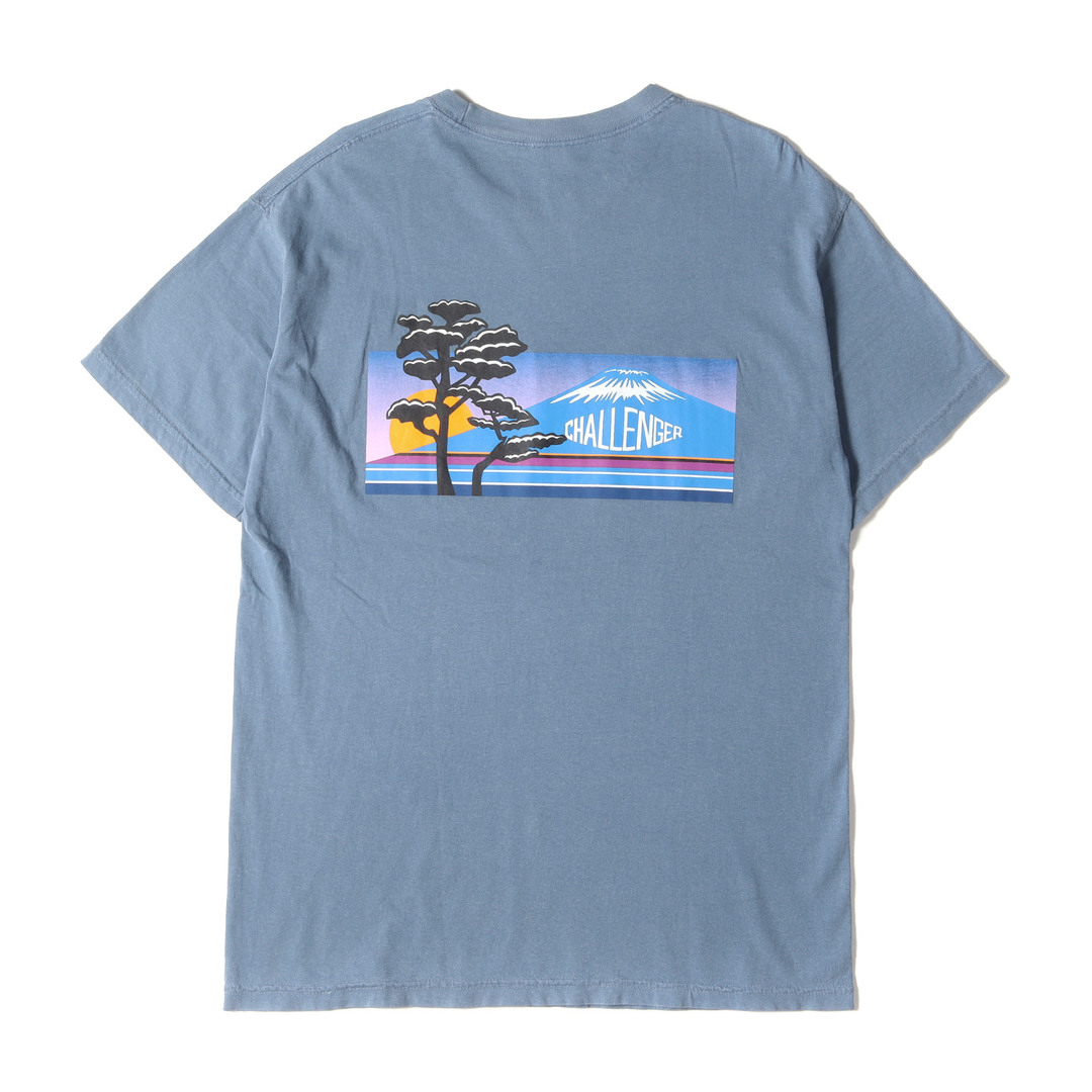 CHALLENGER チャレンジャー Tシャツ サイズ:M 20SS 和風 グラフィック 後染め クルーネック 半袖 Tシャツ NATURE JPN TEE ブルージーンズ トップス カットソー 【メンズ】【美品】Tシャツ/カットソー(半袖/袖なし)