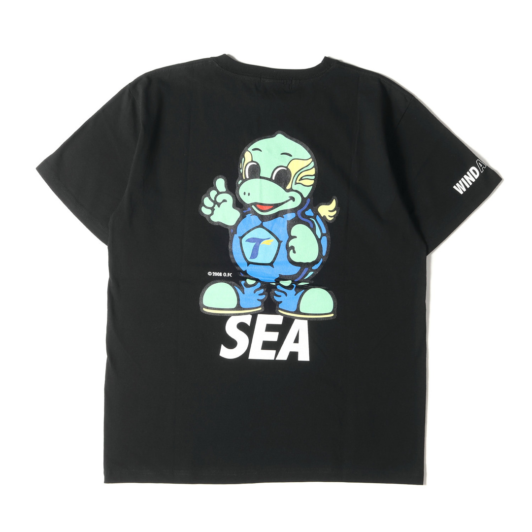 WIND AND SEA ウィンダンシー Tシャツ サイズ:記載なし(L位) 21AW Jリーグ 大分トリニータ マスコット プリント クルーネック 半袖 Tシャツ ブラック 黒 トップス カットソー コラボ 【メンズ】【美品】