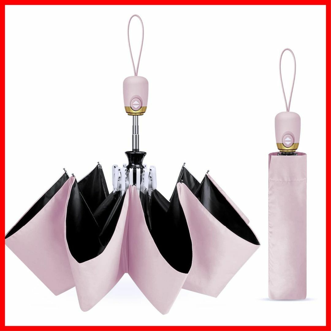 【色:ピンク】日傘 UVカット 【遮光・遮熱 UPF50+】 折り畳み日傘 ワン