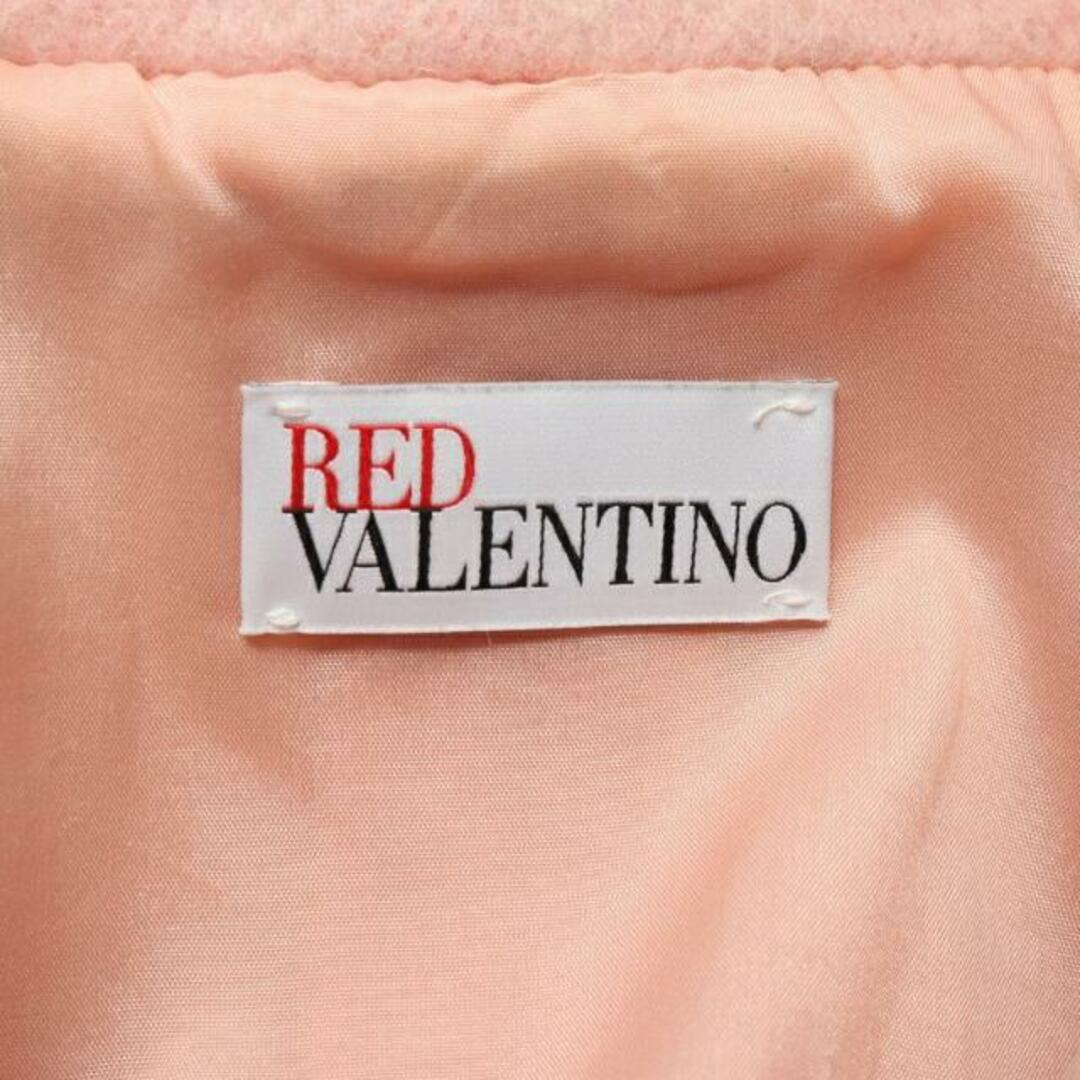 RED VALENTINO(レッドヴァレンティノ)の チェスターコート フラワーパッチ ウール モヘヤ ピンク マルチカラー レディースのジャケット/アウター(チェスターコート)の商品写真