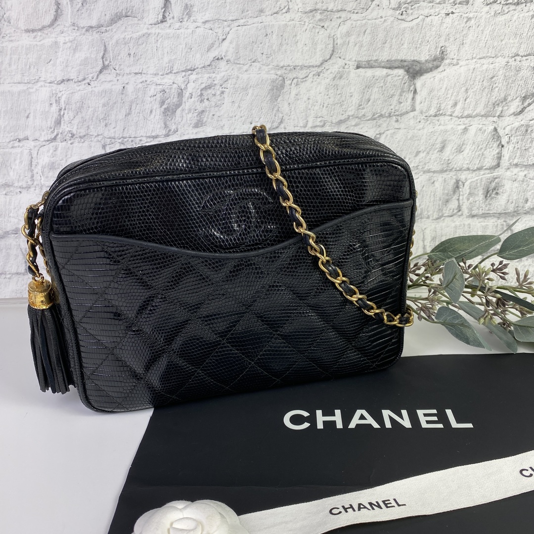 CHANEL リザード フリンジ ショルダーバッグ ミニバッグ ミニ