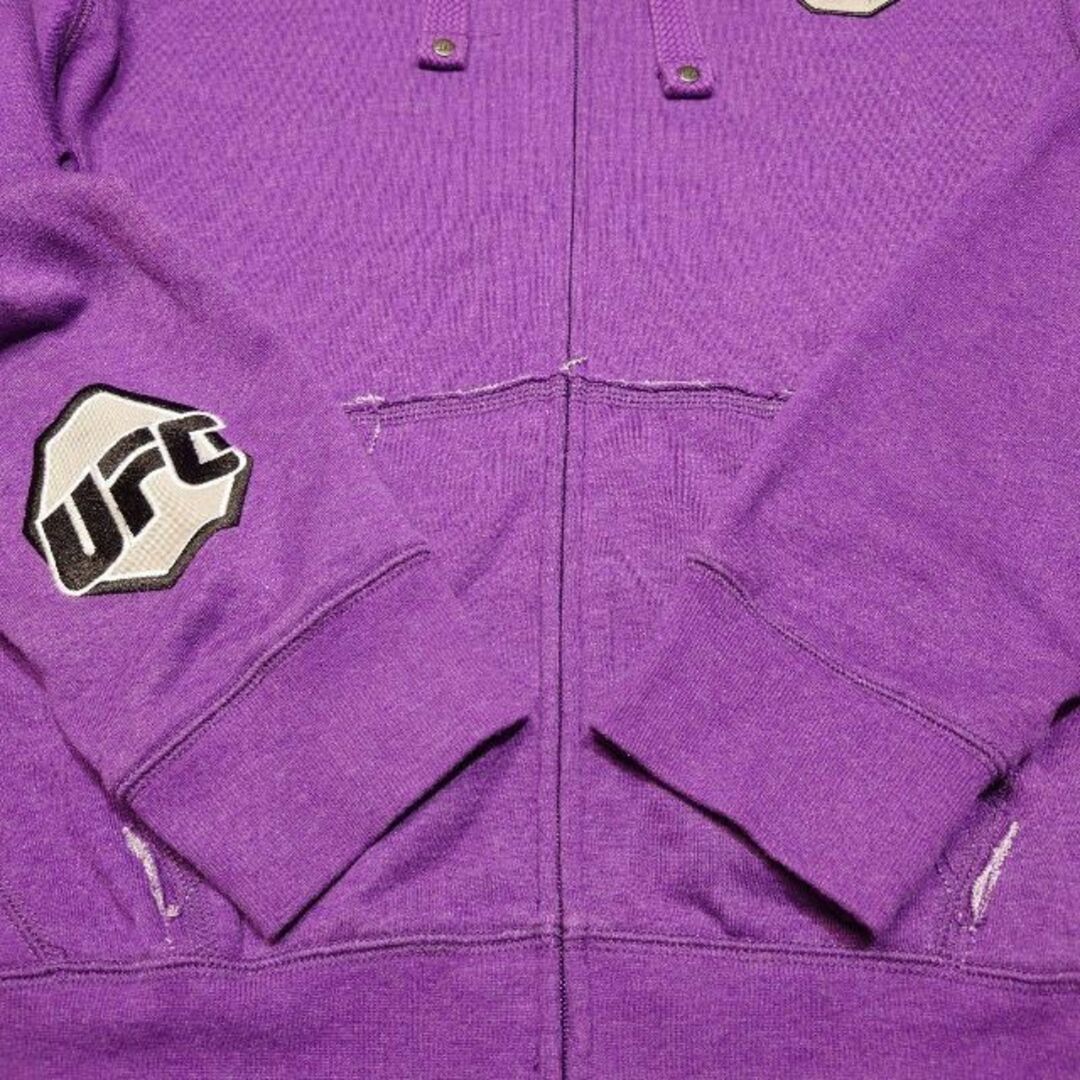 レアカラー　UFC オフィシャル　フルジップスウェットパーカー　ロゴ刺繍　紫
