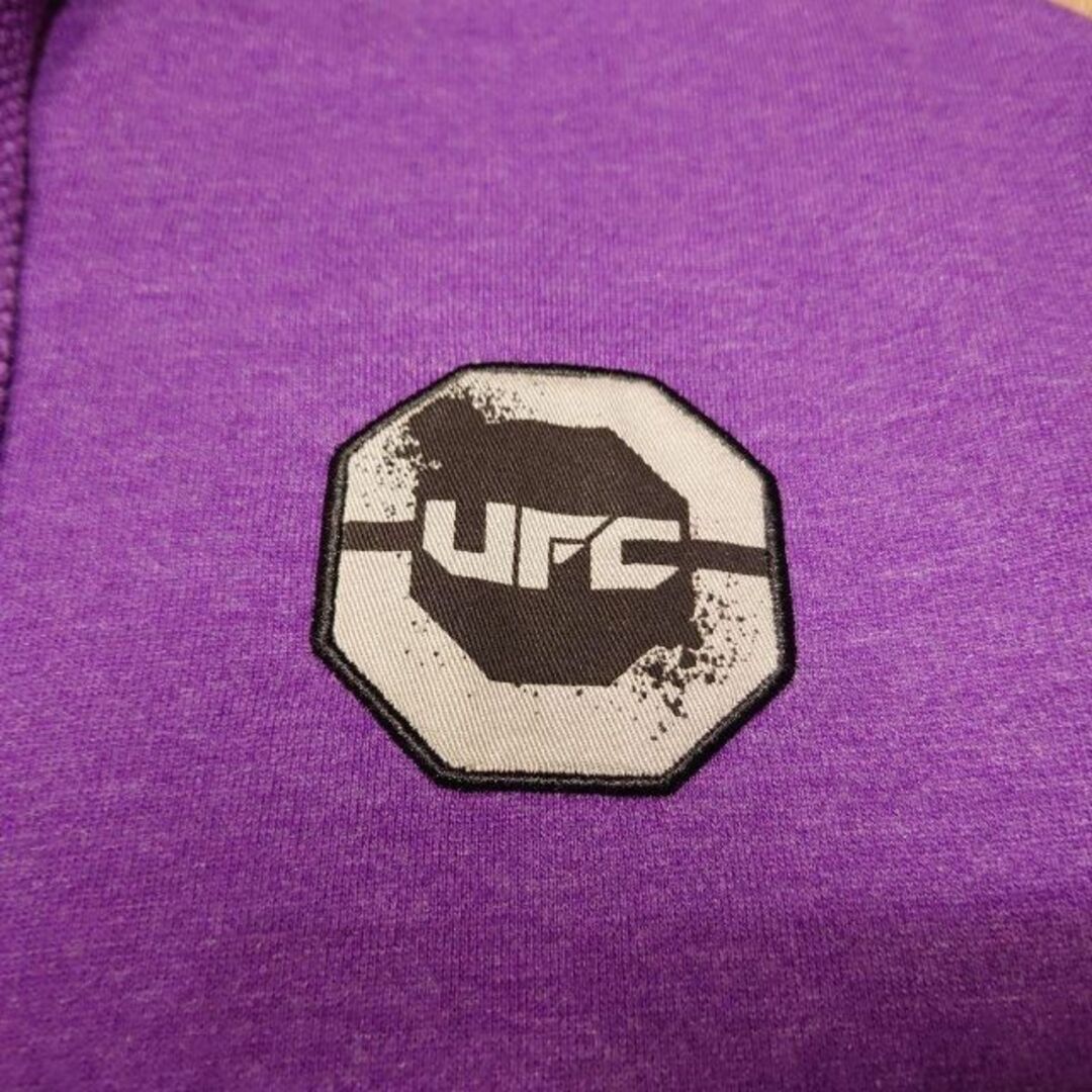 レアカラー　UFC オフィシャル　フルジップスウェットパーカー　ロゴ刺繍　紫