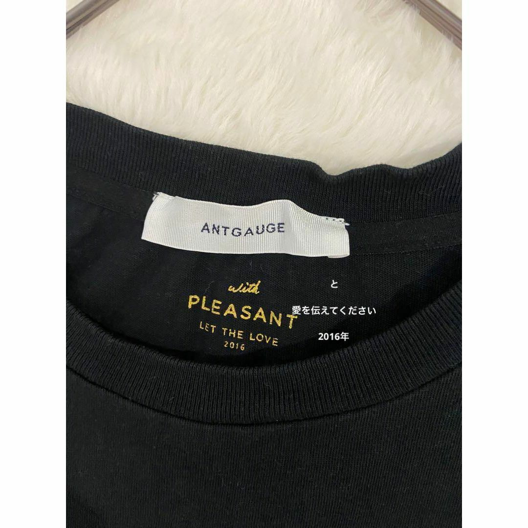 Antgauge(アントゲージ)のANTGAUGE アントゲージ 黒ブラックカットソー 裾フリンジ 半袖綿100% レディースのトップス(Tシャツ(半袖/袖なし))の商品写真