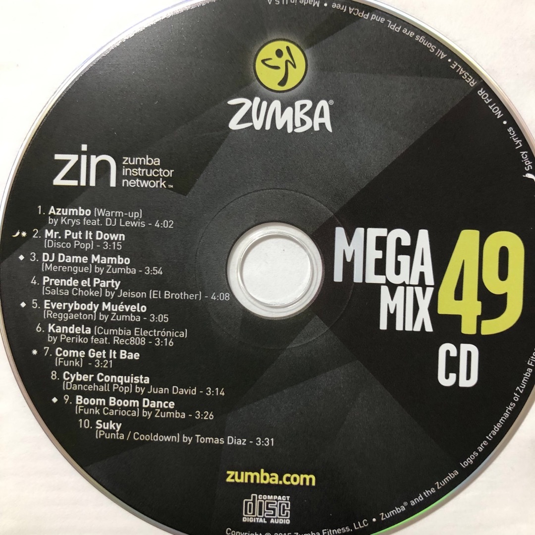 Zumba(ズンバ)のズンバ　MEGAMIX49  CD エンタメ/ホビーのCD(クラブ/ダンス)の商品写真
