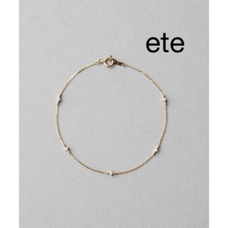 ete - ete エテ K18YG ダイヤモンド ステーション ブレスレットの